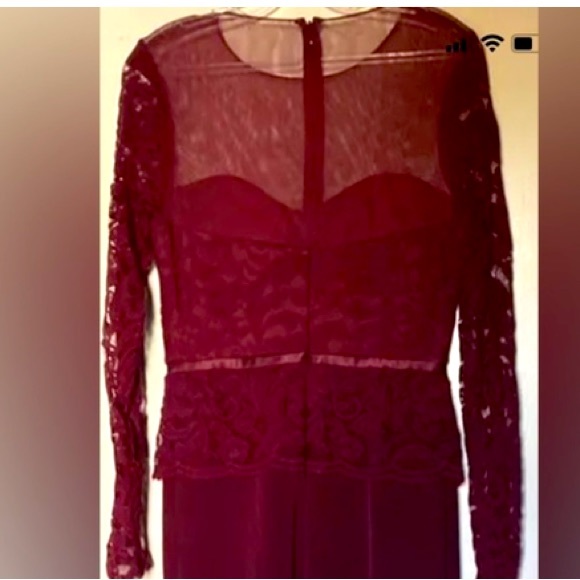 JS Collection Maxi dress  long sleeve size 2 !!!Cabernet color !!! - Picture 4 of 4